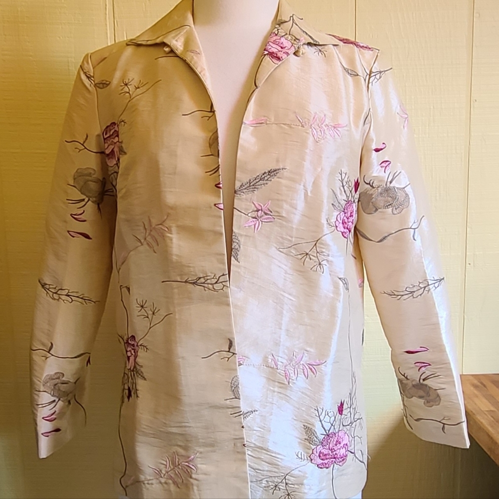 Embroidered Silk blend Jacket Med
